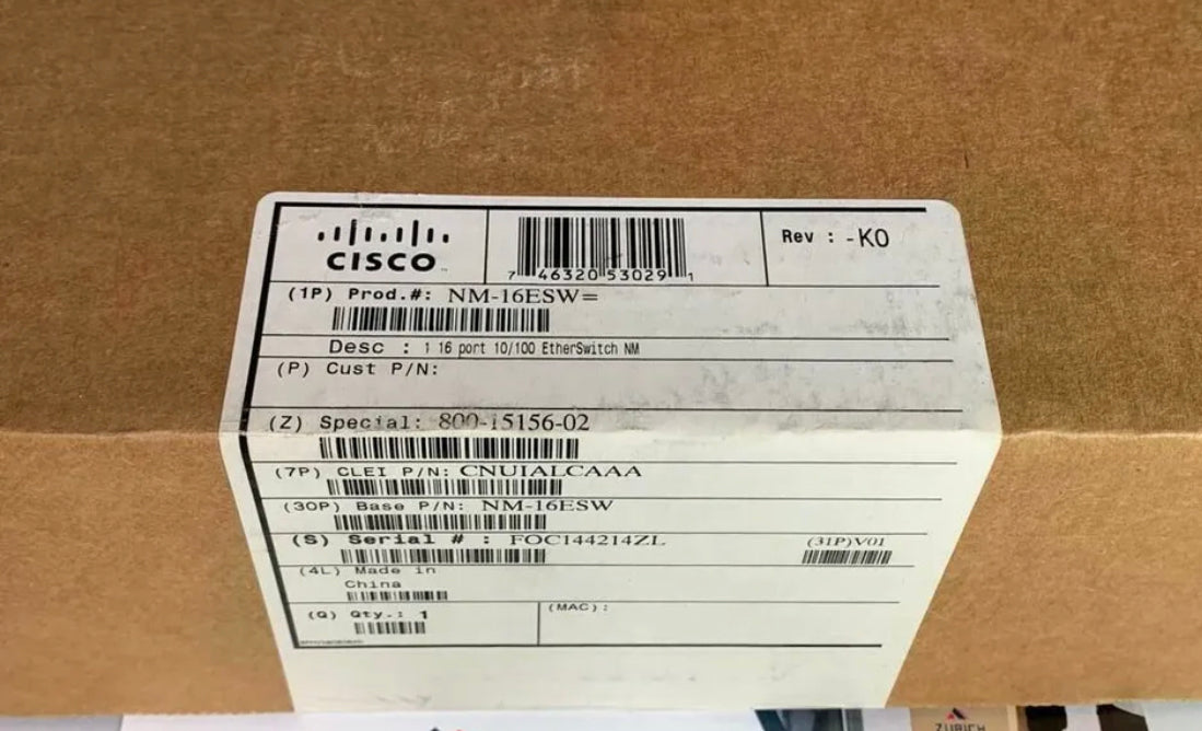 Cisco 16 Port 10/100 EtherSwitch NM NM-16ESW NEU 800-15156-02