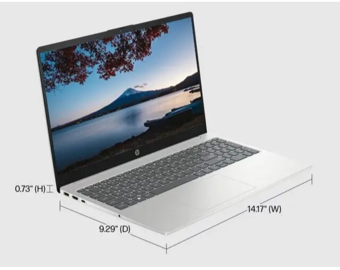 NEUER HP 15,6'' HD Pentium N200 128 GB SSD 4 GB RAM Win 11 Home Laptop Schwarz