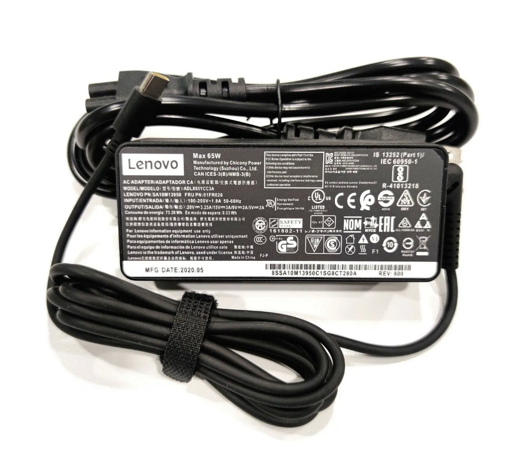 OEM-адаптер питания для зарядного устройства для ноутбука Lenovo 65 Вт USB-C Type-C ADLX65YLC3A