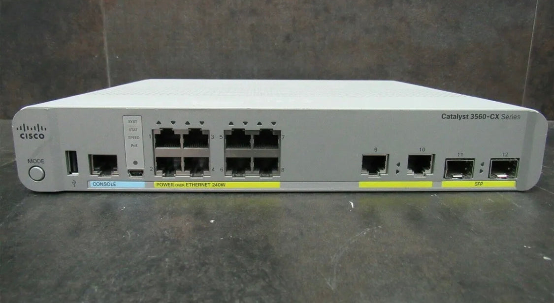 Cisco Catalyst WS-C3560CX-8PC-S Cisco 3560-CX 8-Port-Ethernet-Switch