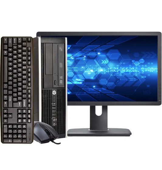 Настольный компьютер HP i5 ПК 8 ГБ ОЗУ 240 ГБ SSD 22-дюймовый ЖК-дисплей Windows 10 Домашняя Wi-Fi