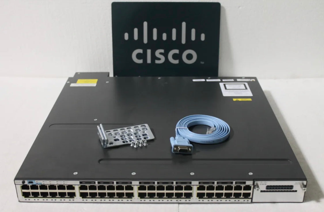 Cisco WS-C3750X-48PF-L 48-Port-PoE-Gigabit-Switch 1x C3KX-PWR-1100WAC