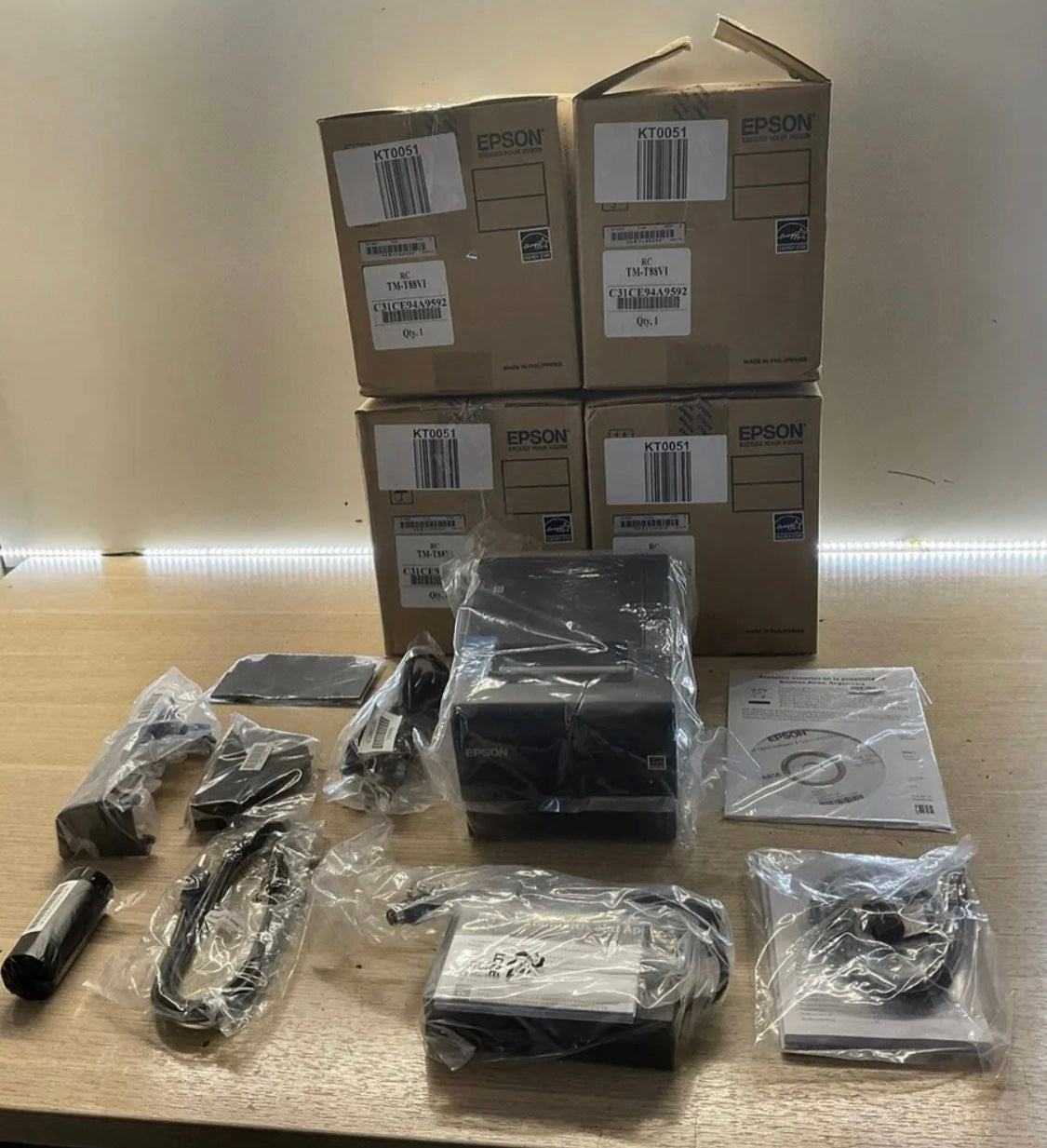 NEUER Epson TM-T88VI (M338A) POS-Drucker mit Ethernet-Stromversorgung