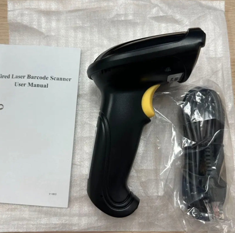 USB 2.0 Laser-Barcode-Scanner, tragbarer Barcode für POS-Inventurcomputer