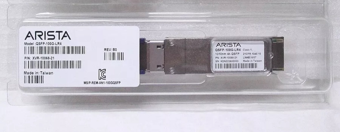 Genuine ARISTA QSFP-100G-LR4 100GBASE-LR4 QSFP transceiver 10km XVR-10068-21