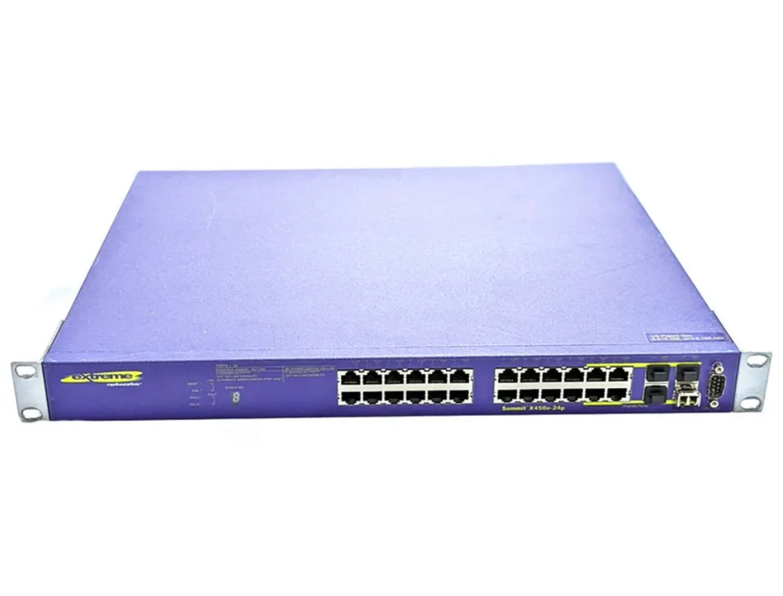 Extreme Networks 16142 Summit 24 Port RJ45 Gigabit Switch PoE+ Single PSU