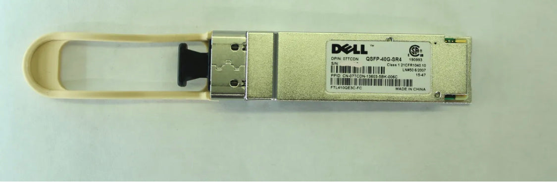 Dell 40Gb QSFP+ XCVR QSFP-40G-SR4 FTL410QE3C-FC Optischer Transceiver 07TCDN