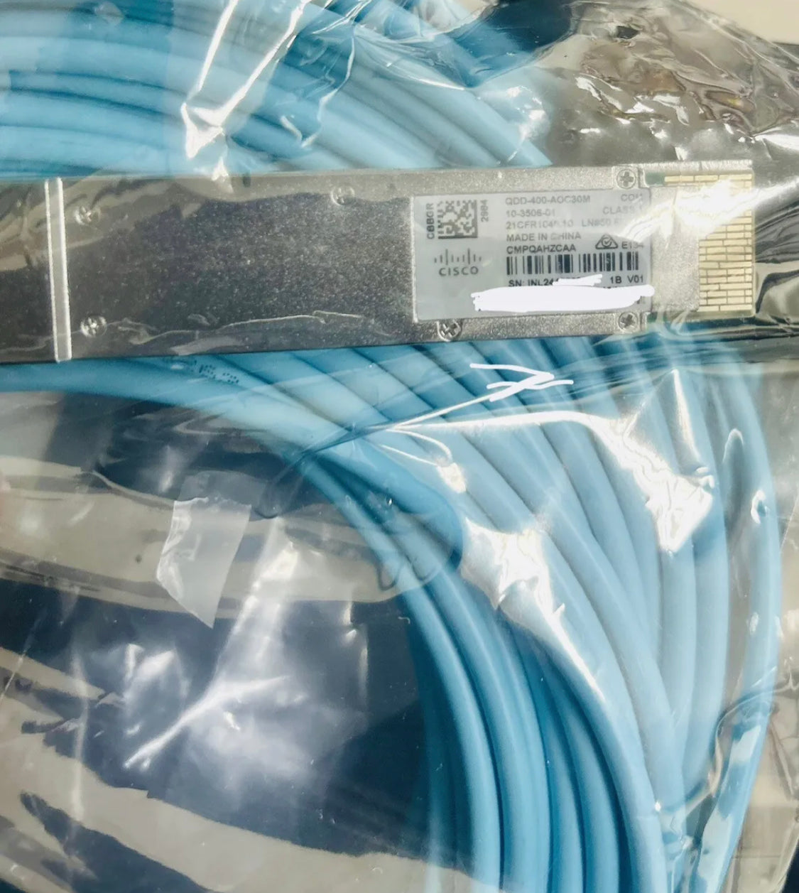 Original Cisco QDD-400-AOC30M mit Hologramm
