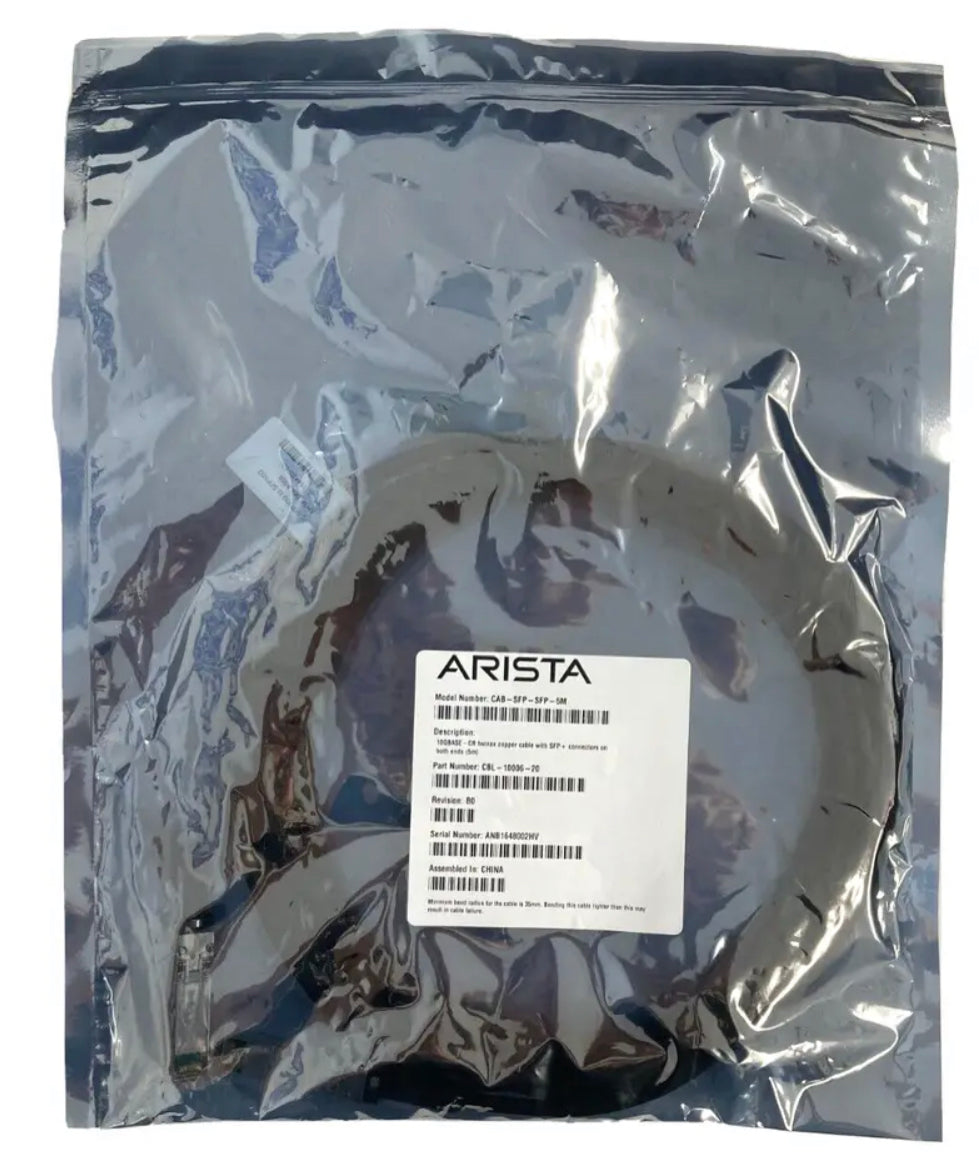 ARISTA CAB-SFP-SFP-5M 10BASE TWINAX МЕДНЫЙ КАБЕЛЬ CBL-10006-20