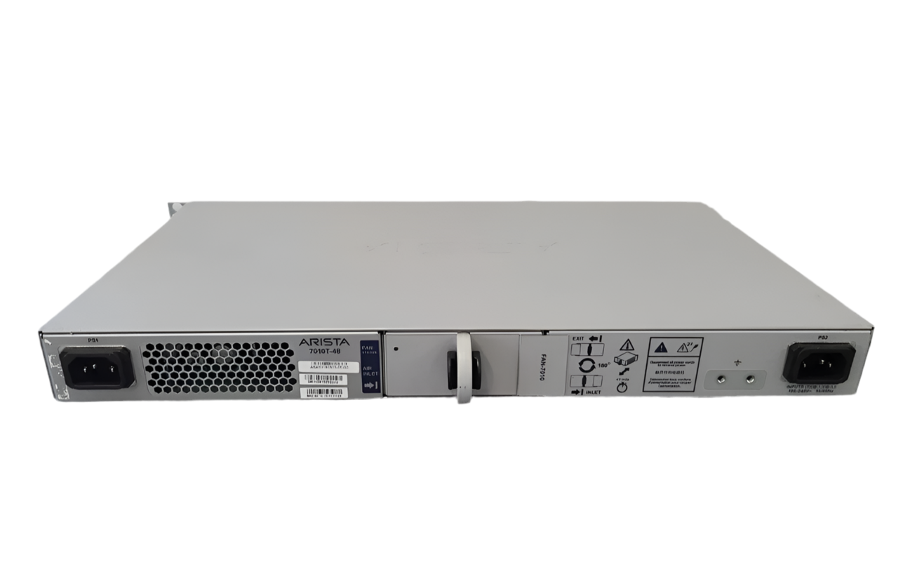 Arista DCS-7010T-48-R 7010T, 48 разъемов RJ45 (100/1000), 4 коммутатора SFP+ (1/10GbE)