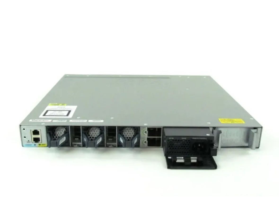 Cisco WS-C3850-48P-S Switch der Serie 3850 mit C3850-NM-2-10G und Single Pwr Sply