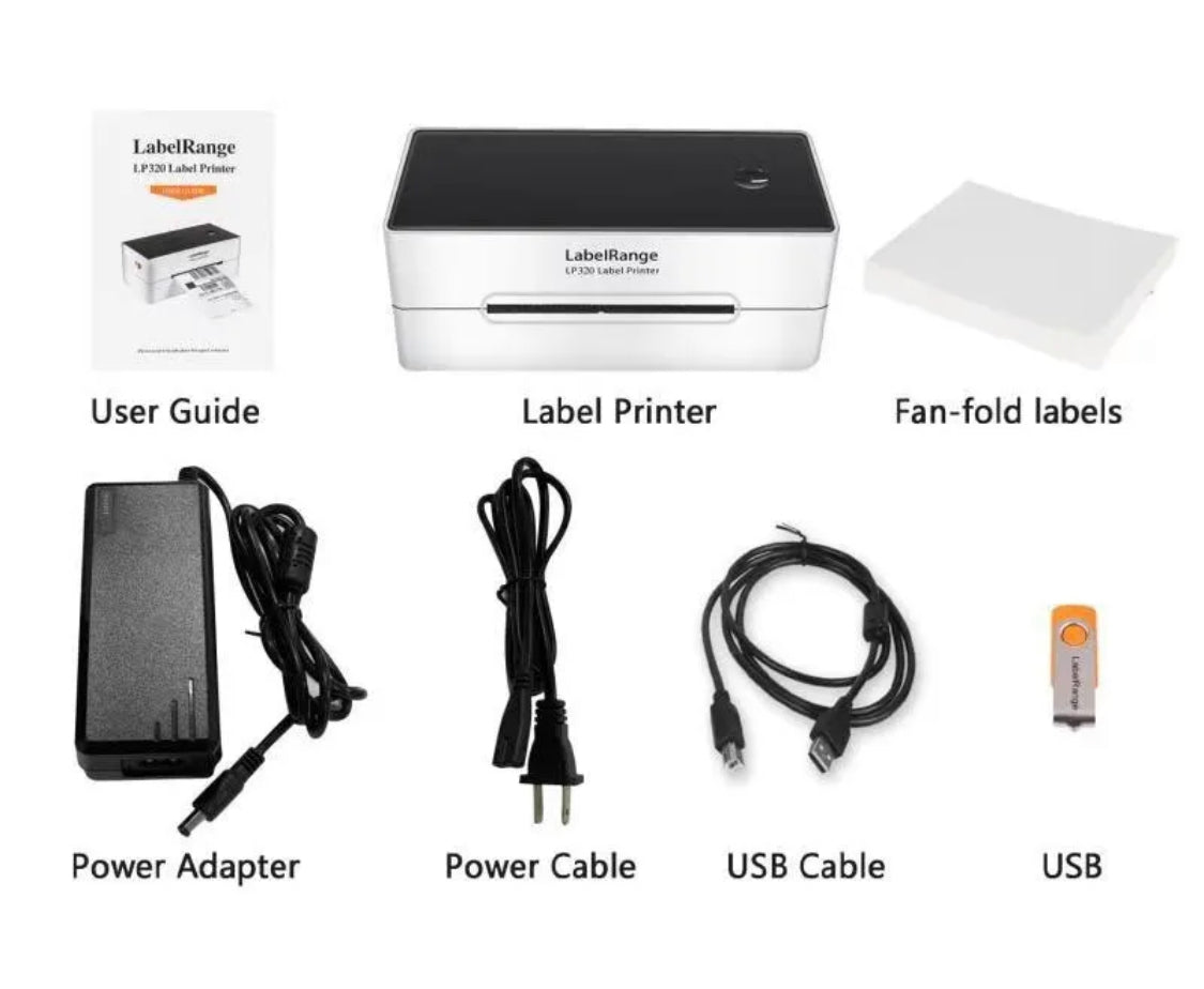 LabelRange LP320 Versandetikettendrucker 4x6 für UPS USPS FedEx Amazon Shopify