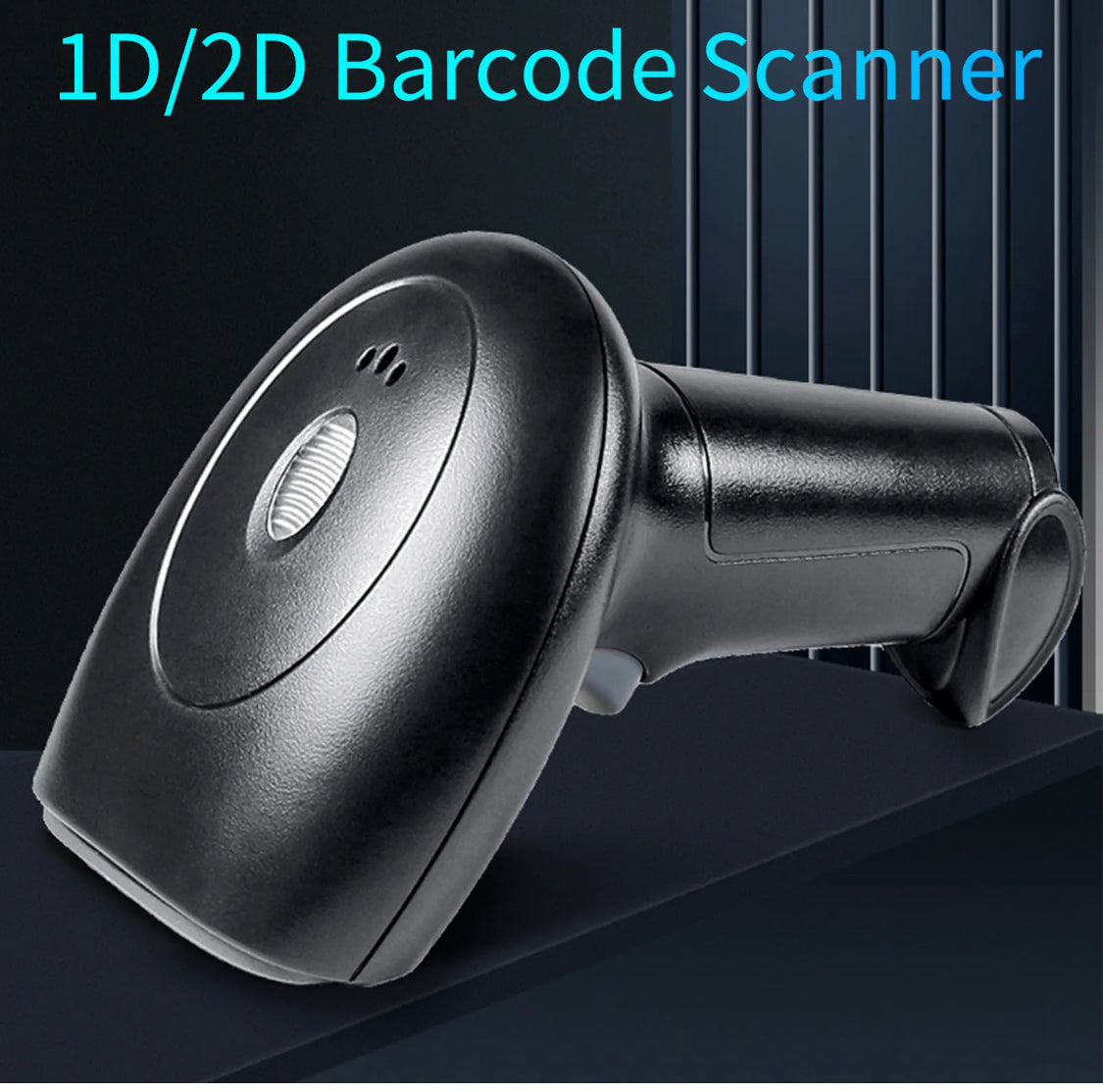 Handheld-USB-1D-2D-QR-Barcode-Scanner, kabelgebundener Barcode-Leser mit Ständer P3V6