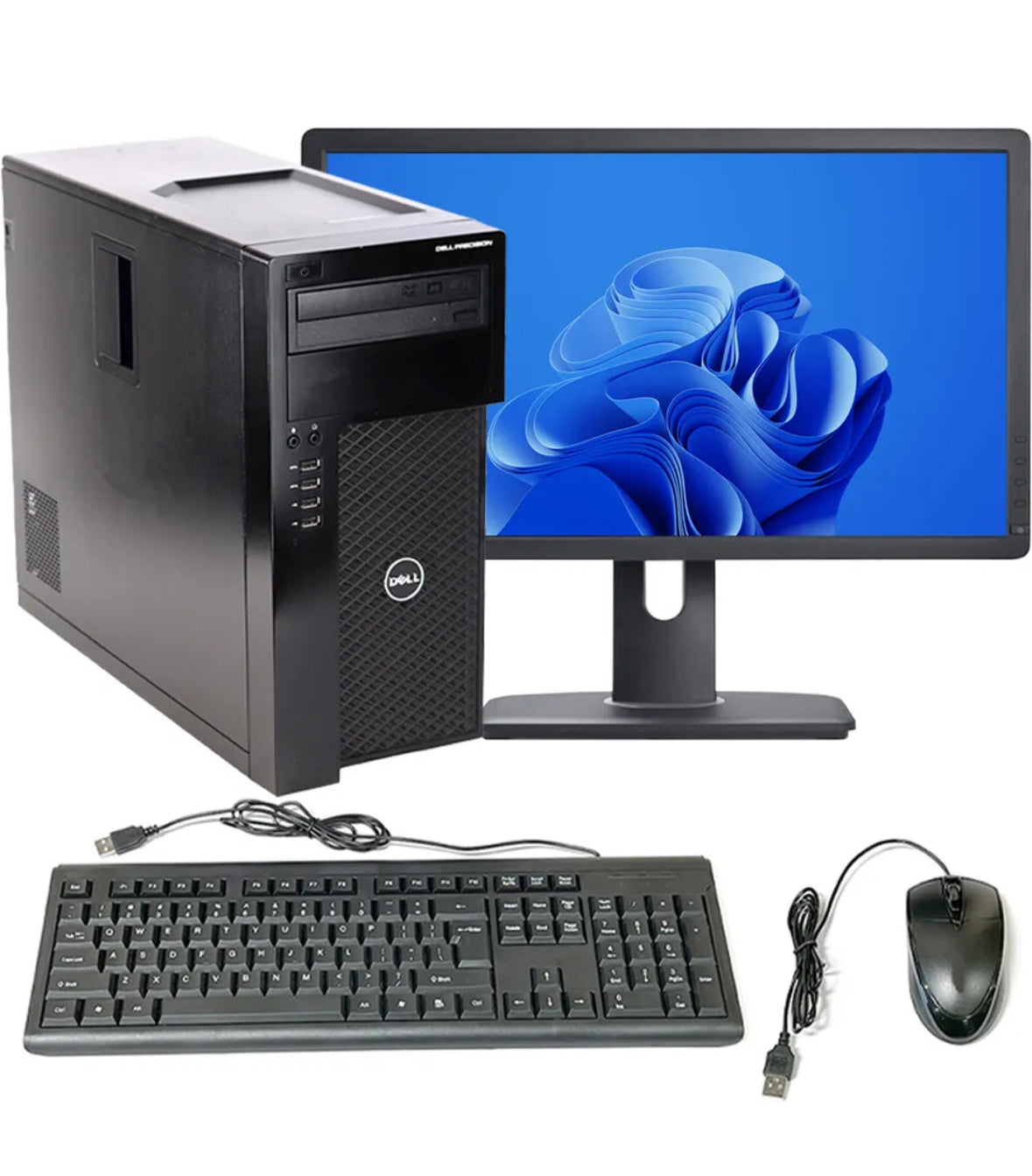 Dell PC i5 Desktop Computer SFF 16GB RAM 500GB HDD Windows 10 Pro Wi-Fi DVD/RW bundle with 22” display, Keyboard and Mouse