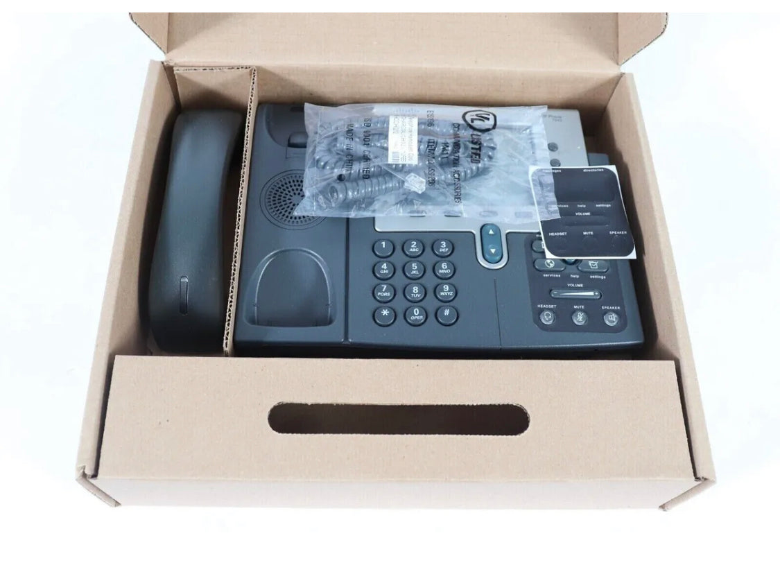 Cisco CP-7942G 7942G Unified IP VoIP Business-Bürotelefon mit Basisstation und Mobilteil
