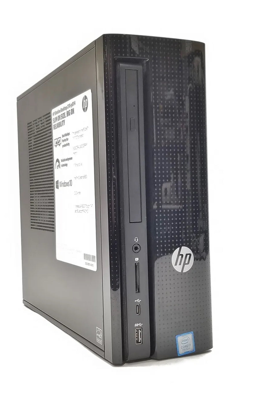 HP Slimline Desktop 270-p014 i7-7700T 2,90 GHz 8 GB 256 GB SSD Windows 10 PC WLAN