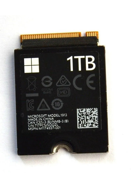 Обновление SSD-накопителя Microsoft Surface Pro X 13 дюймов SQ2 512 ГБ до 1024 ГБ памяти (1 ТБ M.2 2230) для ноутбука