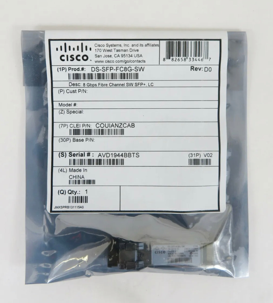Neues DS-SFP-FC8G-SW – Cisco SFP für MDS 9000