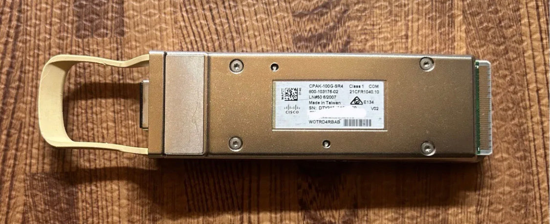 CISCO CPAK-100G-SR4 100 GB 70 m SR4 850 nm MMF 800-103176-02 Transceiver