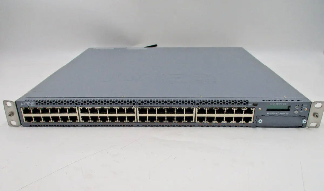 Juniper Networks EX4300-48P 48-Port PoE+ 4x QSFP 1x Netzteil-Switch mit Ohren 650-044930