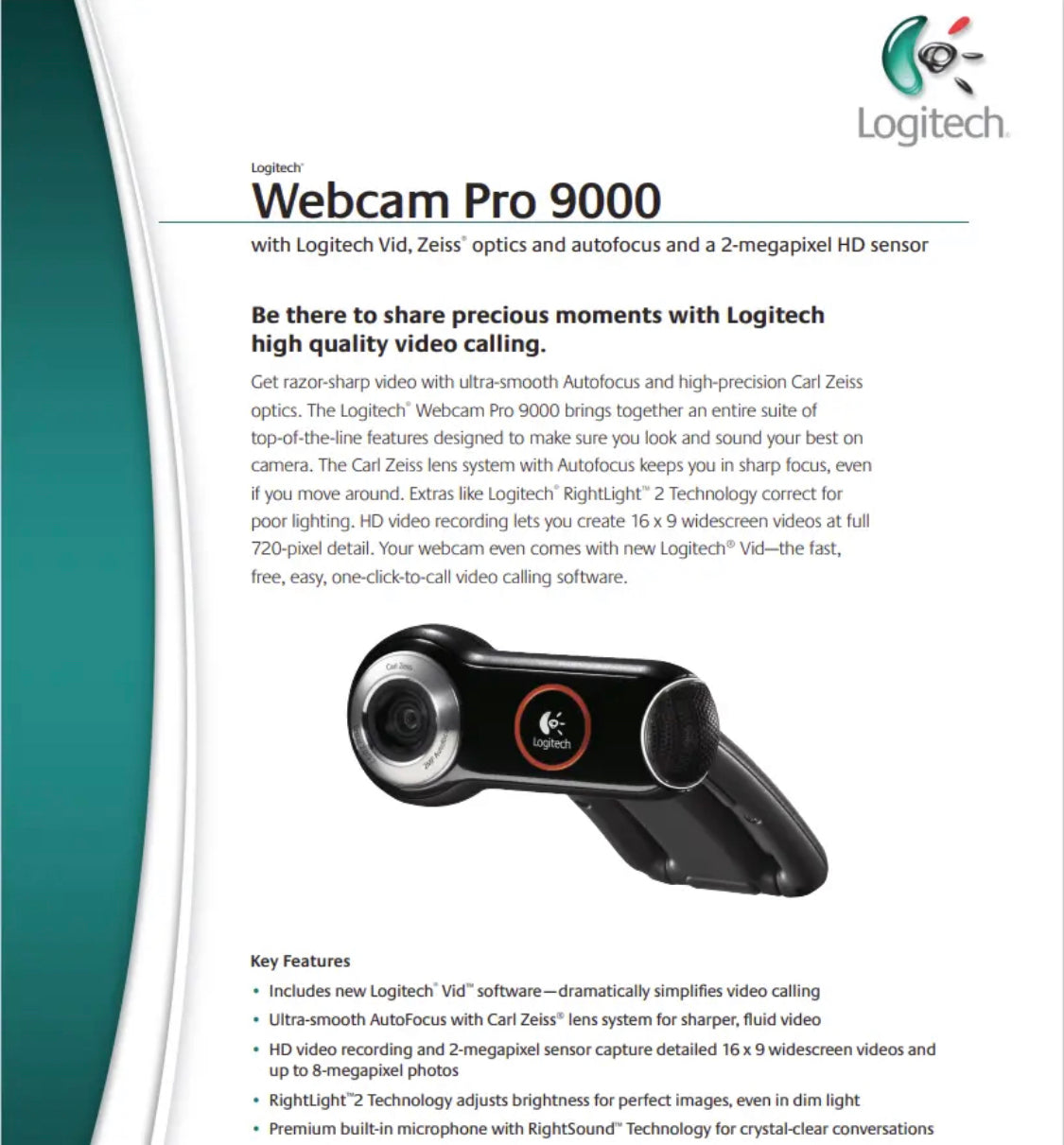 Cisco CUVA-V3 VT Kamera III Logitech QuickCam Pro 9000 Webcam