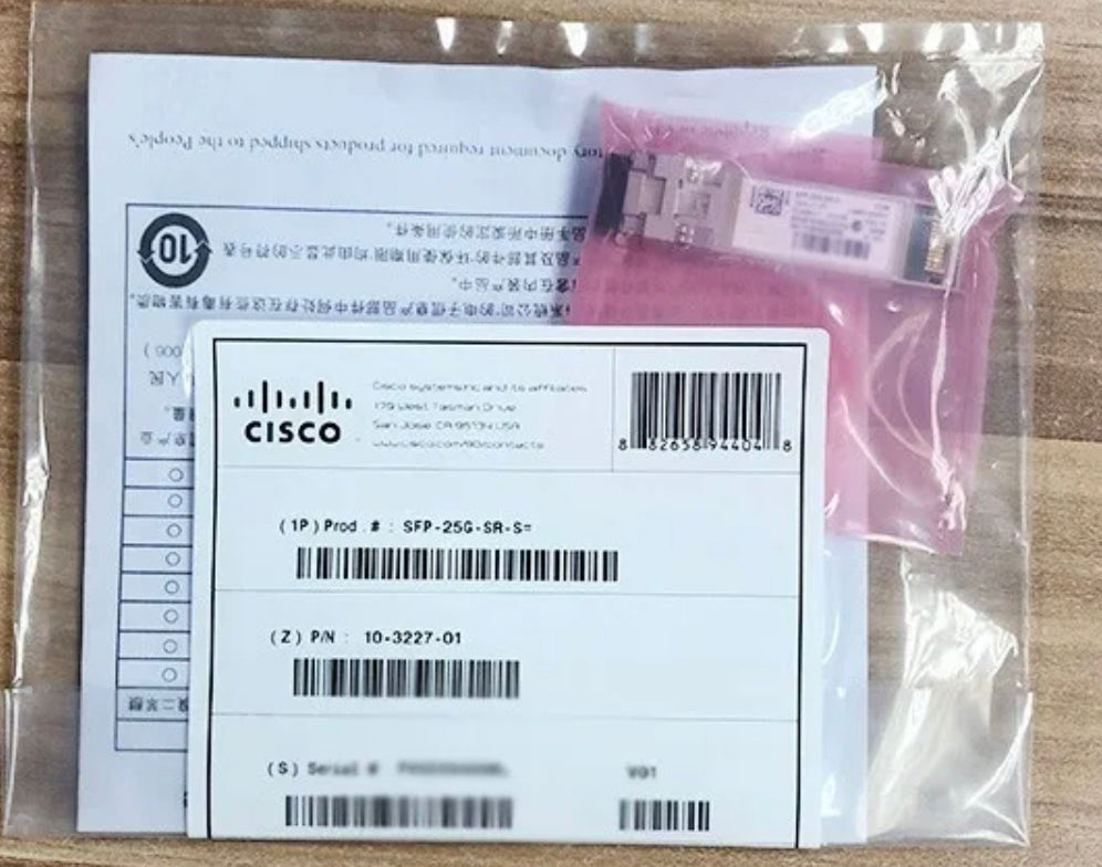 Cisco SFP-25G-SR-S 25GBASE-SR SFP28, 850 nm, 100 m, LC, MMF