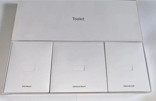 Quadratischer Ständer für iPad Toolkit Bohrer-Klebehalterung Reinigungstuch-Montageset
