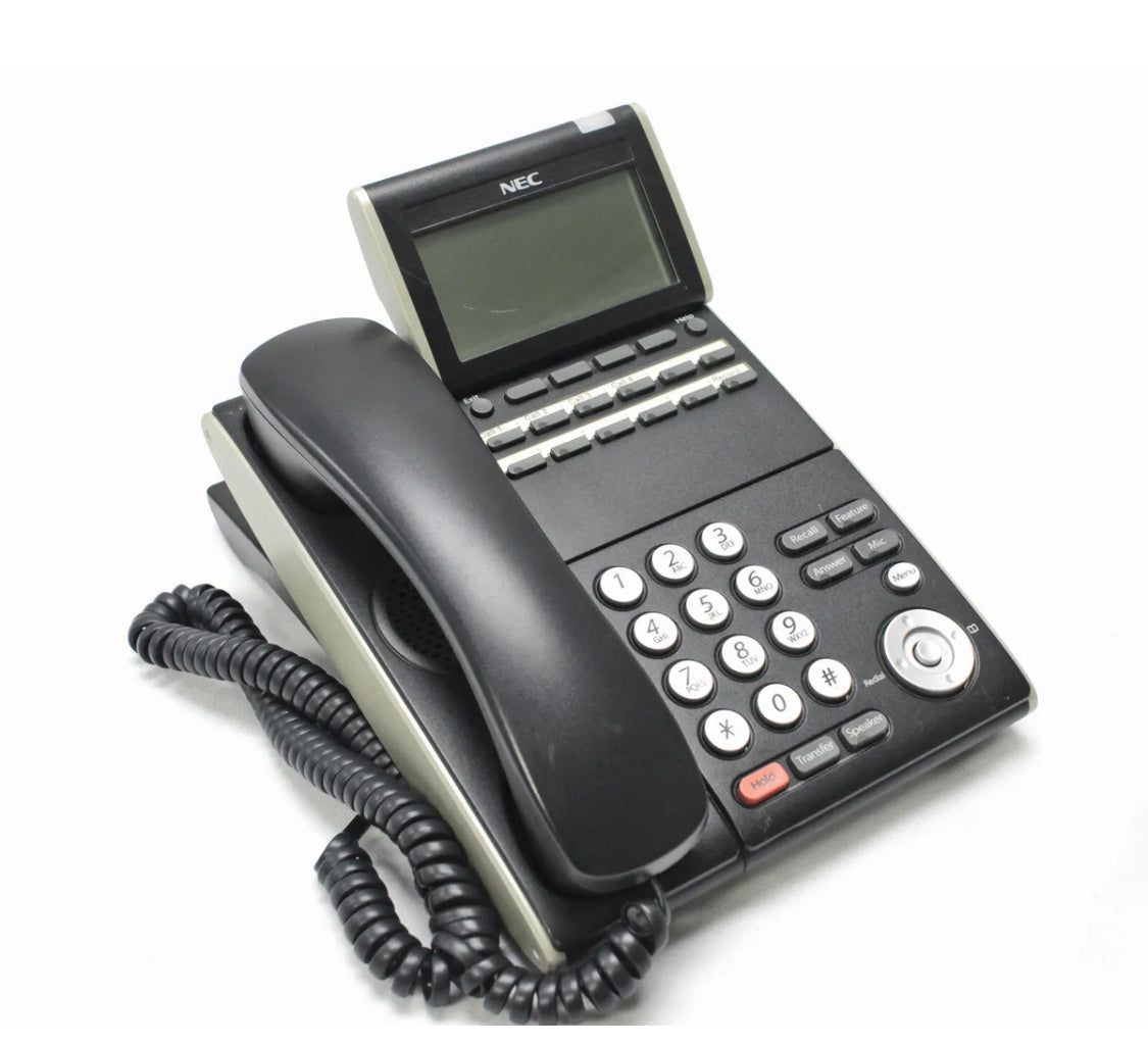 NEC DTL-12D-1 BK TEL DLV(XD)ZY(BK) Telefon der DT300-Serie, Schwarz