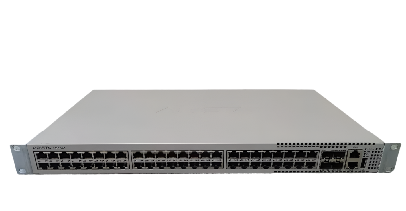 Arista DCS-7010T-48-R 7010T, 48 разъемов RJ45 (100/1000), 4 коммутатора SFP+ (1/10GbE)