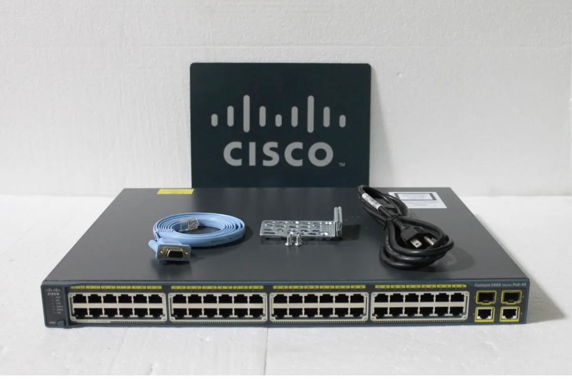 Cisco Catalyst 2960 WS-C2960-48PST-L Rackmontierbarer Switch mit 48 Ports