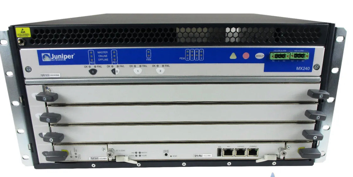 КОМПЛЕКТ шасси Juniper MX240BASE-AC с 1x SCB-MX960 | 1x RE-S-2000-4096 2x PWR-MX480-1200-AC и
 1x ФФАНТРЕЙ