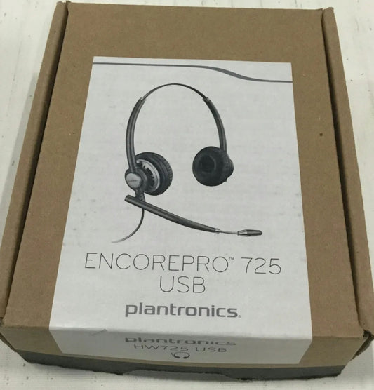 Plantronics Encore Pro 725 USB HW725 USB Headset w/ Case 203478-01 / New