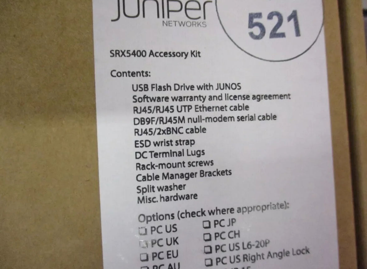 Juniper SRX5400 Chassis Rack Mounts And Accessory Kit 540-021406 / 540-021128