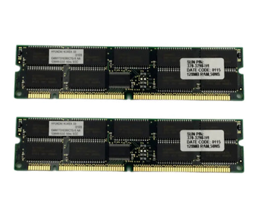 Pack of 2x SUN 370-3798-H1 EDO DIMM 50NS 128MB 1.35V 168 Pin Memory