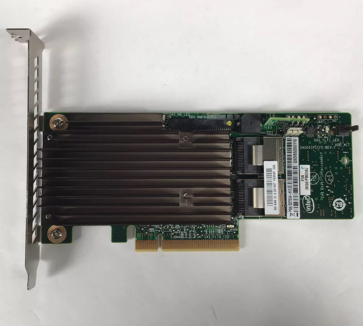 Intel G27504-612 8-Port Dual Internal SAS/SATA PCIe x8 High Profile RAID Card