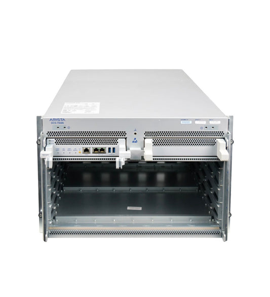 Arista DCS-7504N-CH With (1) SUP-2 (6) FAB (4) AC Powers       4-Slot 7500R 7504R pictured