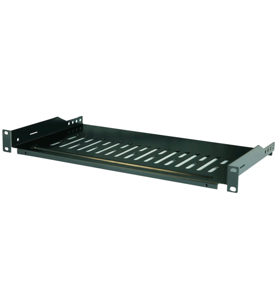 1U 19-Inch Vented Rackmount Shelf for Network Cabinet Rack 9" Deep