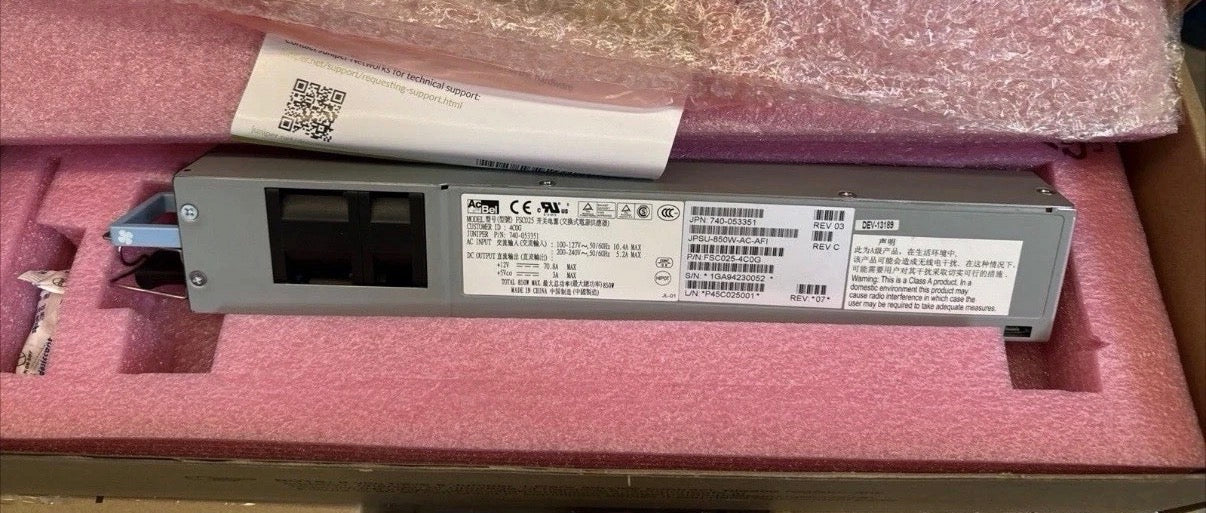 Juniper JPSU-850W-AC-AFI | 850W AC Power Supply QFX5200 | Back to Front Airflow
