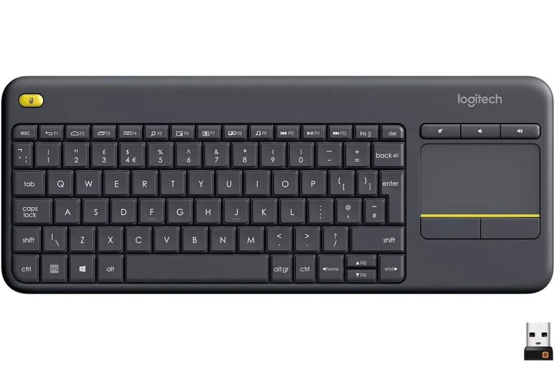 Logitech Wireless Touch Keyboard K400 with Built-In Multi-Touch Touchpad, Black