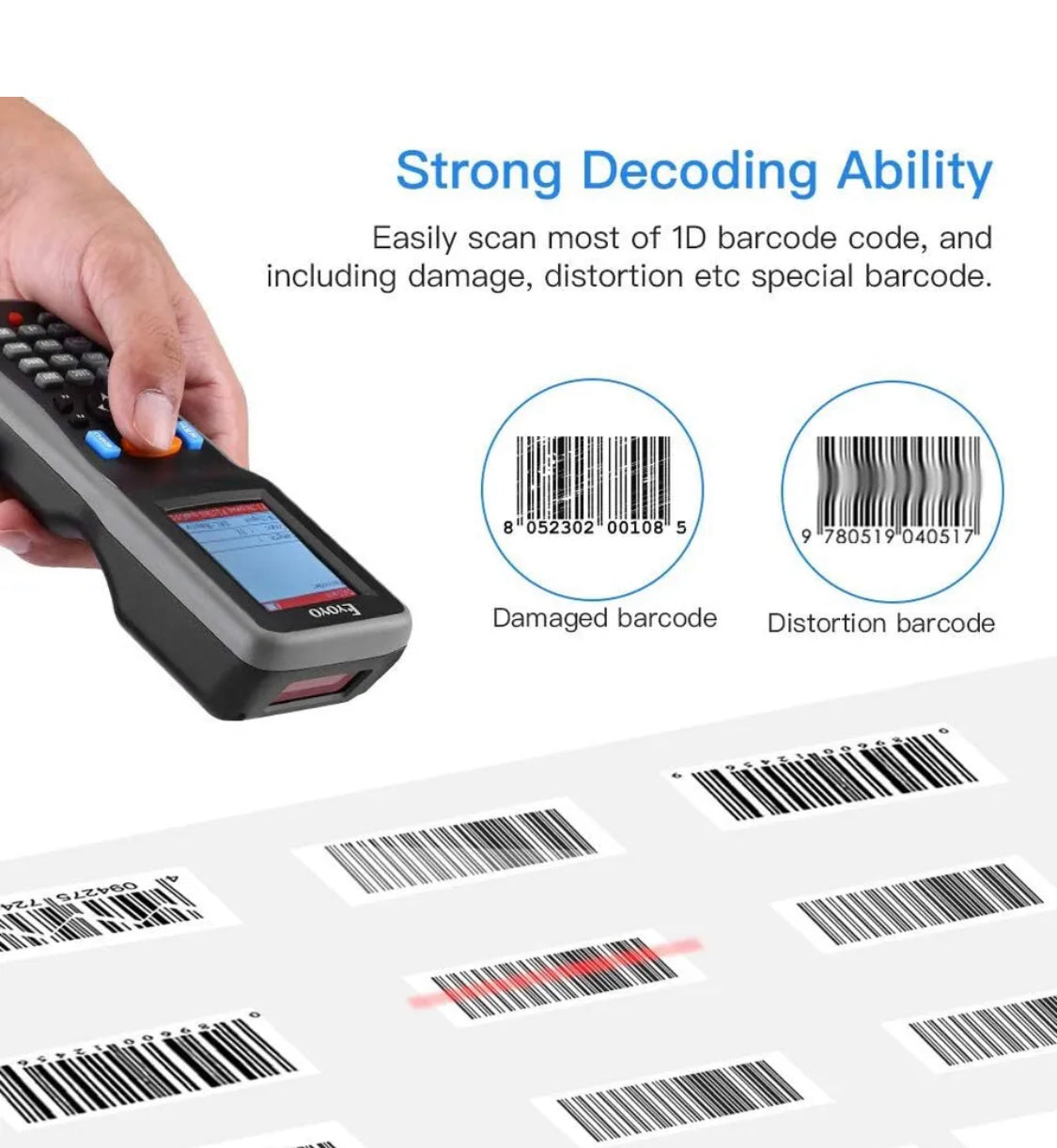 Eyoyo Inventory Scanner Wireless Barcode Scanner Data Collector For Warehouse