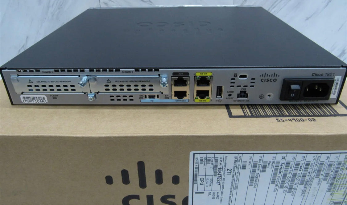 NEW Cisco 1921 CISCO1921-SEC/K9 1921 Integrated Services Router Gigabit Ethernet