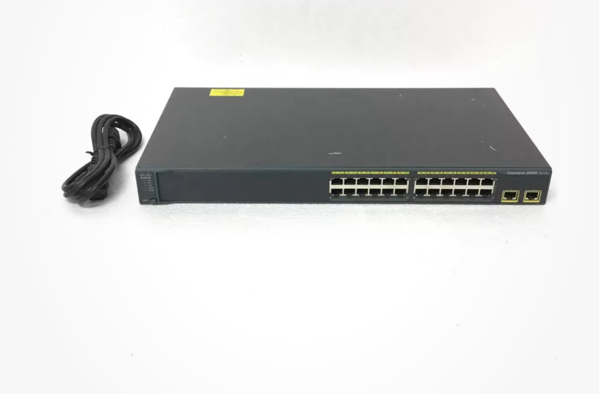 Cisco Catalyst 2960 Series Ws-C2960-24TT-L V02 Switch 24 Ports Used