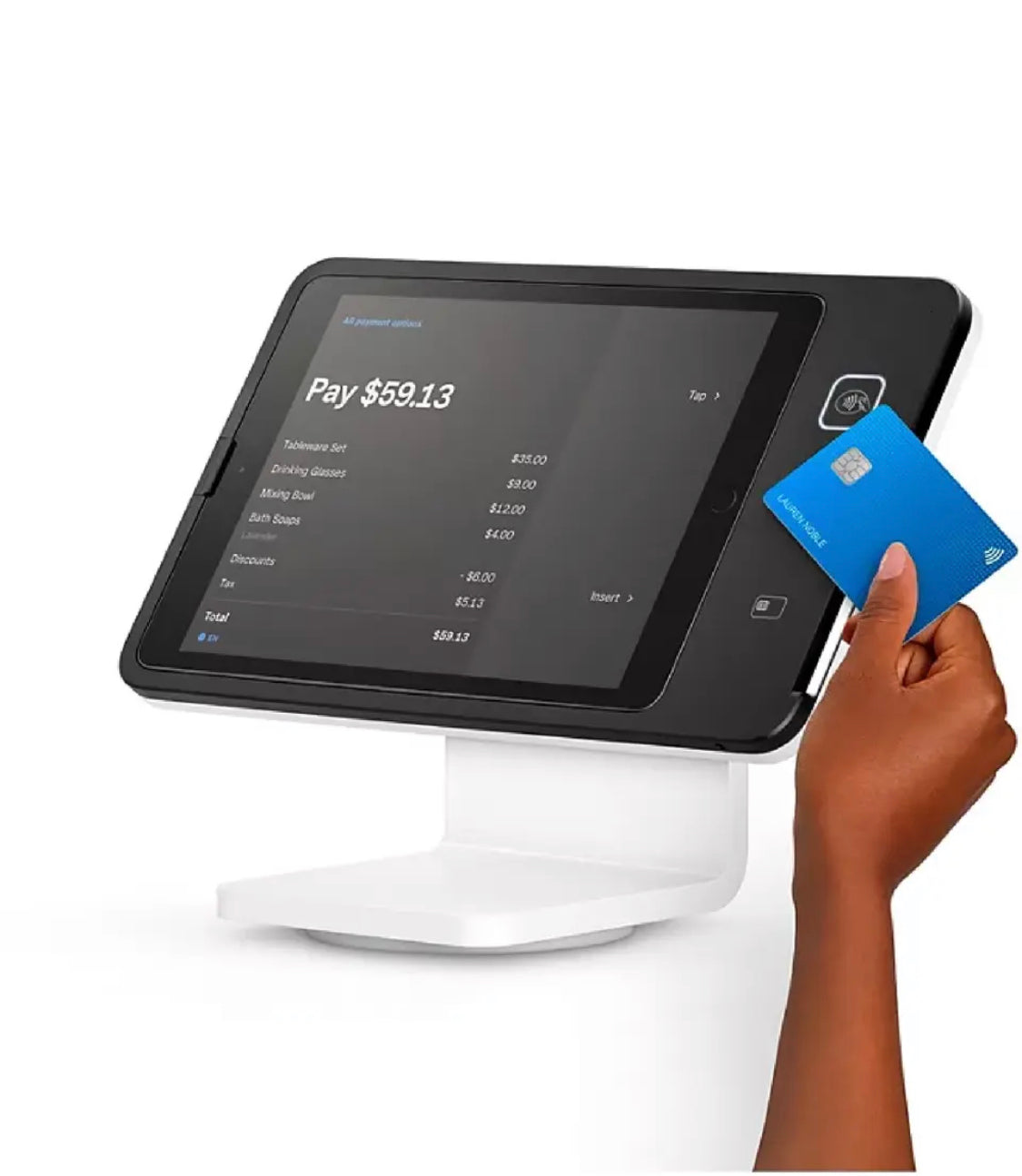 Square Stand (2nd generation) for Swipe, Chip and contactless payments. Includes IPad Pro 10.5 inch.