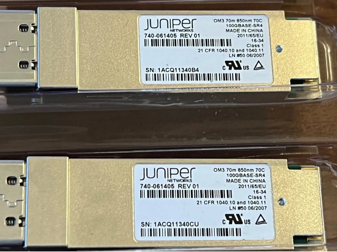 Juniper QSFP-100GBASE-SR4 740-061405 QSFP28 850nm 70M OM3 70C MMF