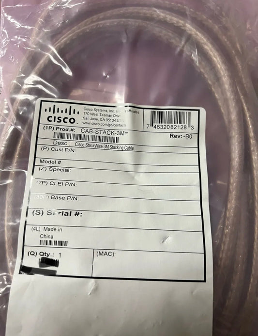 Cisco StackWise 3M Stacking Cable CAB-STACK-3M 72-2634-01 - NEW