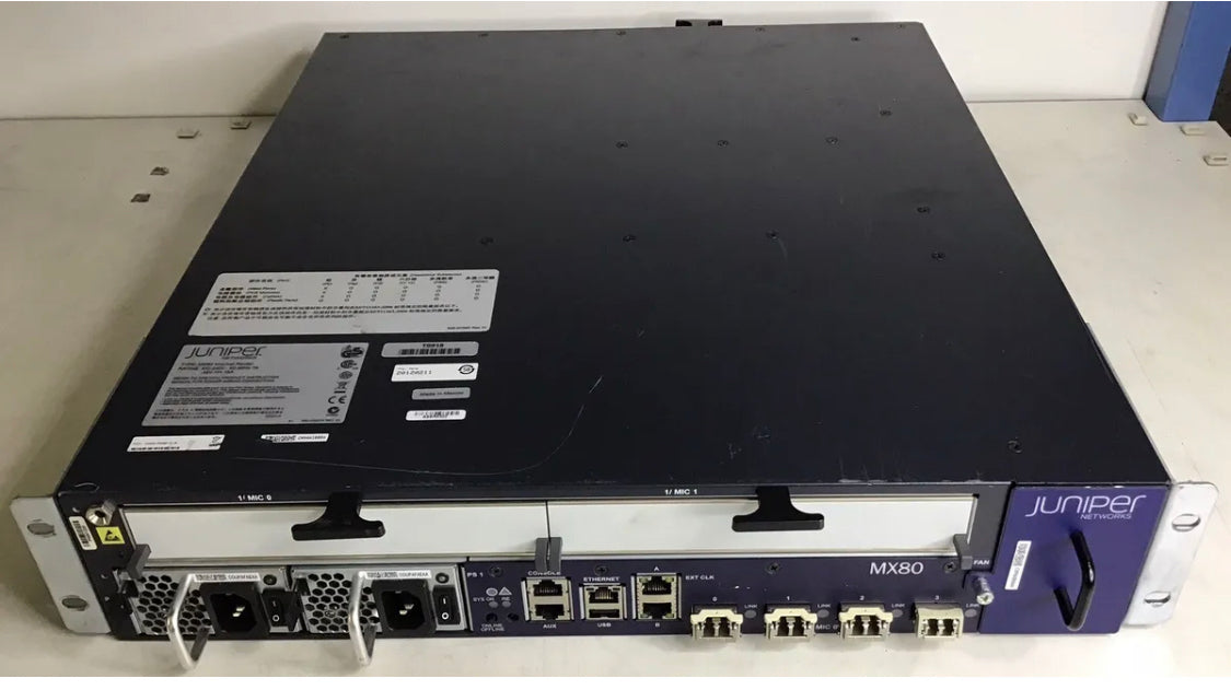 Juniper MX80 Router Chassis with 2 Mic Slots w/ Dual AC