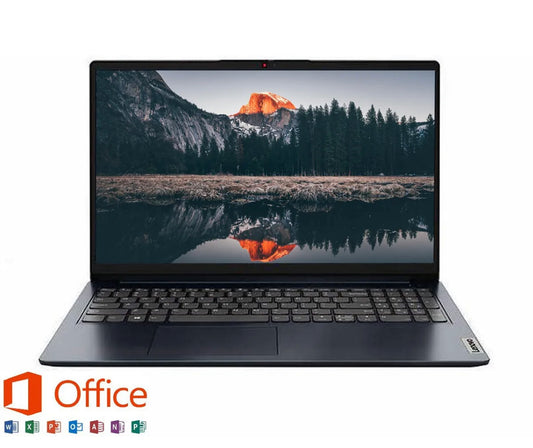 NEW Lenovo 15.6" Full HD Intel Pentium 4GB RAM 128GB eMMC Windows 11 +Office 365