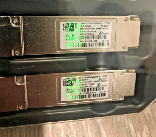 New Cisco QSFP-100G-CWDM4-S 10-3145-02 Cisco 100GBASE CWDM4 QSFP Transceiver