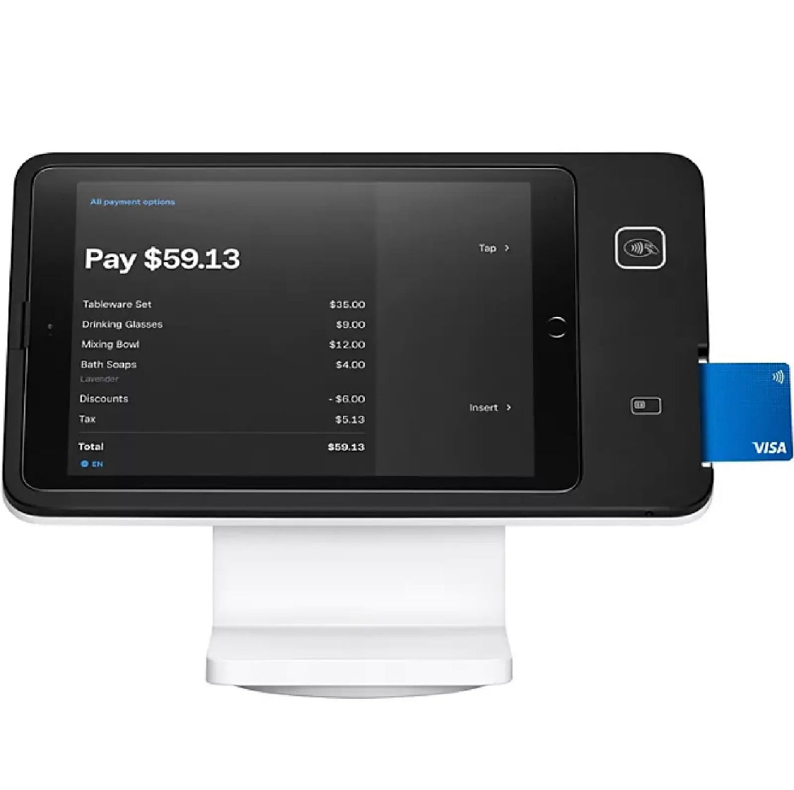 Square Stand (2nd generation) for Swipe, Chip and contactless payments. Includes IPad Pro 10.5 inch.