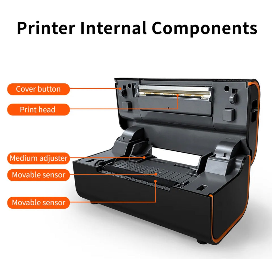 4x6 Thermal Label Printer Shipping Label & Bluetooth for Amazon UPS FedEx